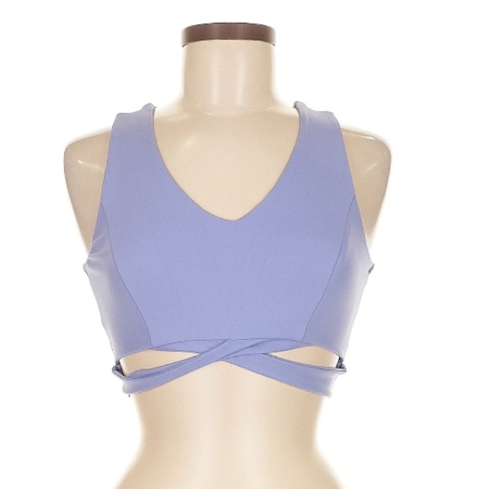 Noize Prisha Yoga Sport Bra Periwinkle Lavender Cutout Crop Tank Size M